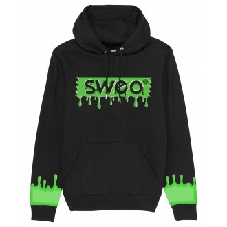 Sweat noir Sweo vert slime...