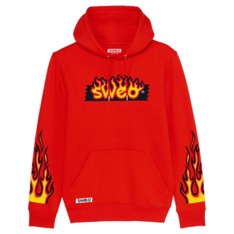 Sweat rouge Sweo box flamme