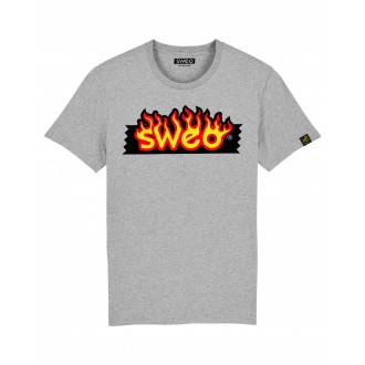 T-shirt gris Sweobox flamme...