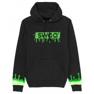 Sweat noir Sweo vert slime