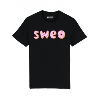 T-shirt Noir - Sweo Donut Rose