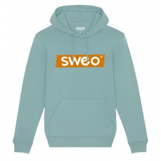 Sweat Vert d'eau - Orange box