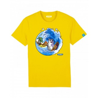 T-shirt Jaune - Nuts Surfer