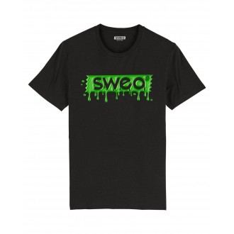 T-shirt noir Sweo vert slime